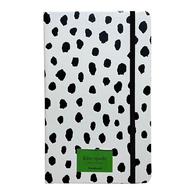 Kate Spade Journal Flamingo Dot Notebook Lt Grey Leatherette Hardcover 8.25