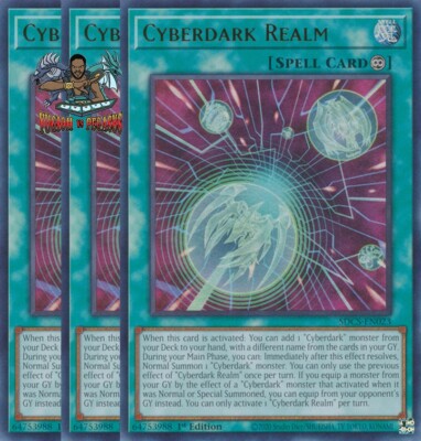 Yugioh! 3x Cyberdark Realm SDCS-EN023 Ultra Rare 1st ed NM-image