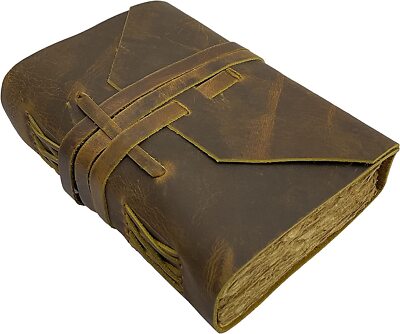 Vintage leather Bound Journal Antique Notebook, Diary, Sketchbook-image