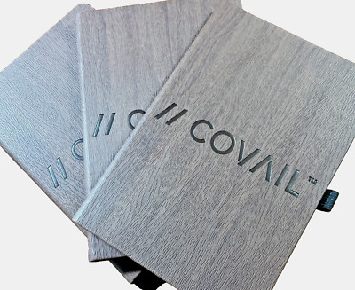 Business Ruled Notebook Journal - Brown Faux Leather Wood Design-image