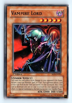 Yu-Gi-Oh Vampire Lord #SD2-EN003 Structure Deck: Zombie Madness tcg LP-image