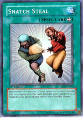4x Lightly Played Snatch Steal - SD5-EN019 - Common - 1st Edition - YuGiOh -image