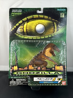 1998 BANDAI TRENDMASTERS BABY GODZILLA Hammer Foot Baby Godzilla Toy NEW!-image