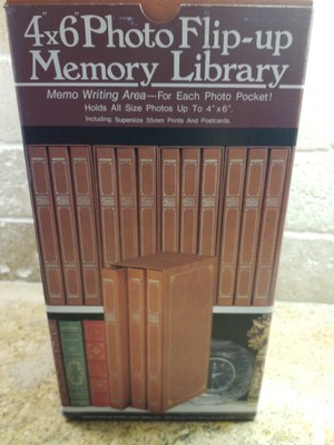 Pioneer Photo Albums 4”x6” Flip up Memory Library Saddle Color-image