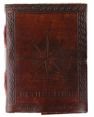 Compass Leather Journal Medium (Leather Bound) (UK IMPORT)-image