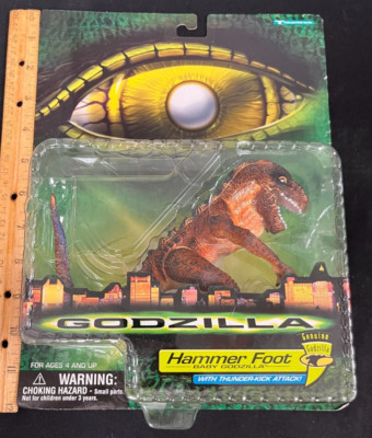 1998 Trendmasters Godzilla Hammer Foot Baby Figure NEW SEALED AA-image