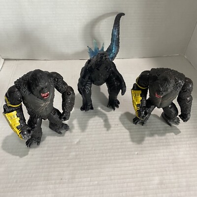 Godzilla X Kong Action Figures Lot Of 3 Loose-image
