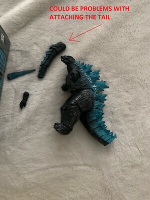 PROBLEM WITH TAIL Godzilla King of the Monster Blue Atomic Blast Action Figure-image