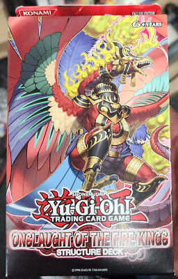 YUGIOH 1ST ED ONSLAUGHT OF THE FIRE KINGS STRUCTURE DECK FACTORY SEALED NEW-image