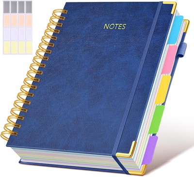 Hardcover Spiral Notebook journal with Removable 8