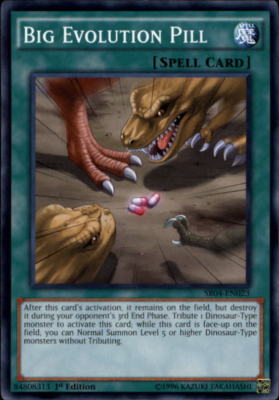 2017 Yu Gi Oh Dinosmashers Fury Structure Deck #SR04EN023 Big Evolution Pill C-image