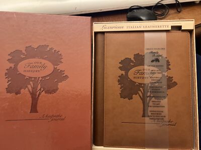 Our Family History, A keepsake Journal, Italian Leatherette NEW IN BOX -image