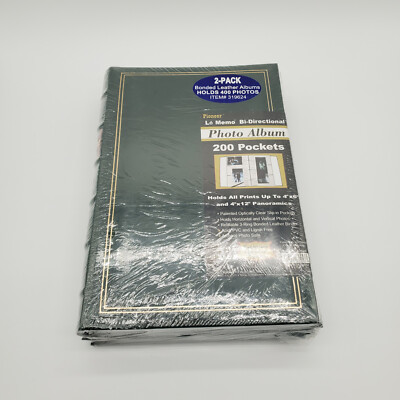 2 Pioneer Vintage Photo Albums Bonded Leather Green 4