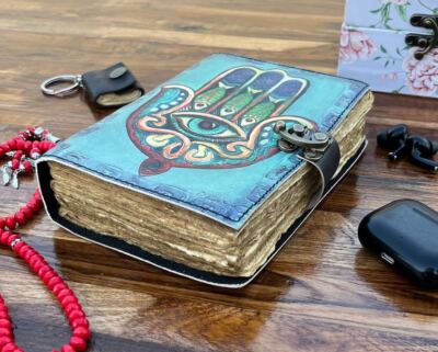 Bound journal handmade leather vintage journal writing notebook christmas gifts-image