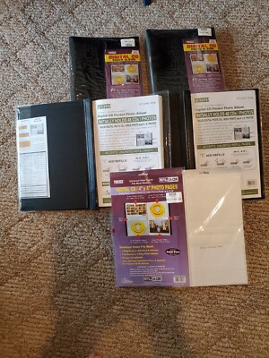 4-Pioneer CD-48 Digital European Bonded  LEATHER Photo Albums holds 48 CD/DVD-image