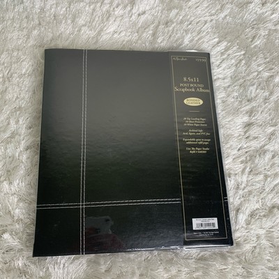 The Paper Studio Black Postbound Scrapbook Album 8.5 x 11