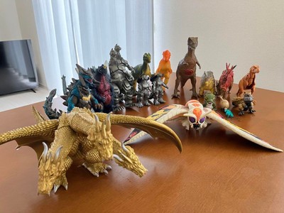 King Ghidorah Mothra MechaGodzilla Godzilla Kaiju Dinosaur Figure Lot-image