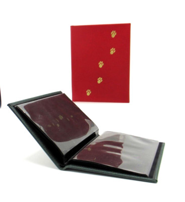 PAWS Photo Album Brag Book Leather Cover Holds 20 4x6