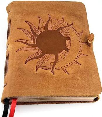 Poetry Journal Notebook - Leather Bound Notebook - Leather Journal for Women -image