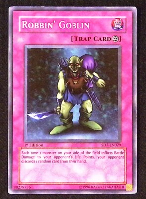 Robbin' Goblin 1st Edition YuGiOh Structure Deck Invincible Fortress Trap Common-image