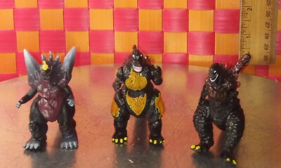 Action figures, Godzilla, 3 items, 2