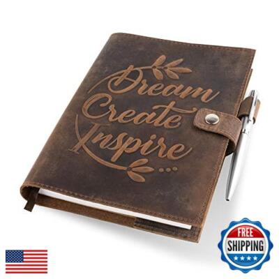 moonster Leather Journal Refillable Notebook, Writing Journals for Women, Ins-image