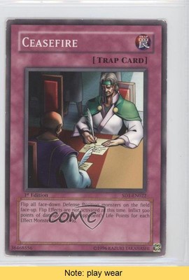 2005 Yu-Gi-Oh! Dragon's Roar Structure Deck 1st Edition Ceasefire READ 0d08-image