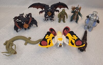 2002 Bandai Toho Godzilla Mini Lot Mothra Gigan Larva Son of Manda Space-image