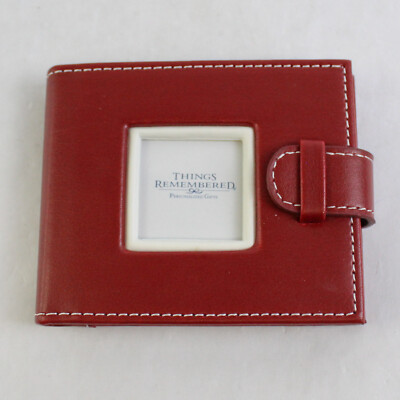 Things Remembered Red Mini Album 16 Slots For Photos NIB-image