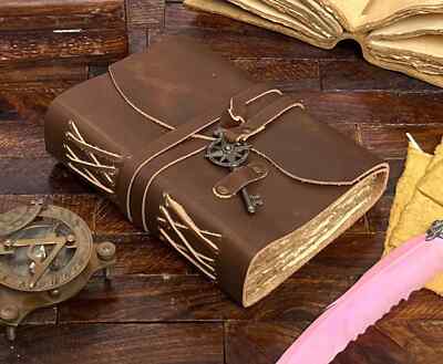 Handmade Personalized Key Bound Travel Antique Journal Diary For Unisex Adult-image