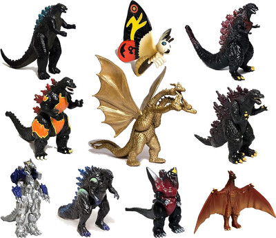 Set of 10 Godzilla Toys, Movable Joint Action Figures, King of the Monsters Vs K-image