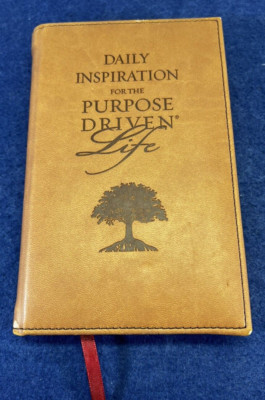 The Purpose Driven Life Rick Warren Leather Bound Daily Devotional-image