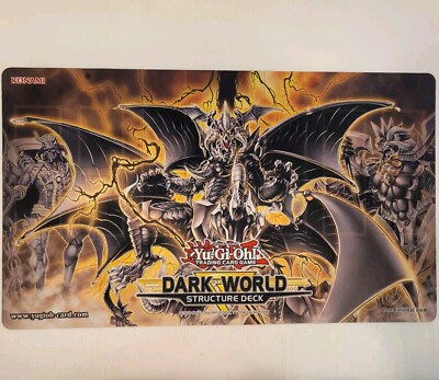 YuGiOh TCG Playmat Dark World Structure Deck Konami Promo Card Game Mat-image