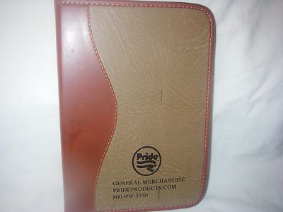 PRIDE PRODUCTS LEATHER-LIKE BOUND LINED ADVERTISING JOURNAL BOOK 6