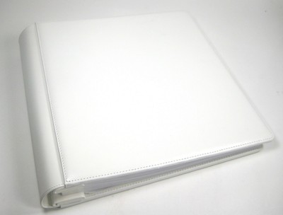 Genuine Leather Wedding Photo Album WHITE Postbound 8X10 & 5X7 High Quality!-image