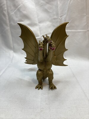 TOHO 2014 7” GODZILLA KING GHIDORAH THREE HEADED GOLD DRAGON ACTION FIGURE-image