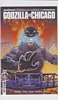 GODZILLA VS. AMERICA: CHICAGO #1 NEAR MINT RYAN BROWNE MAIN COVER #A IDW 2025-image
