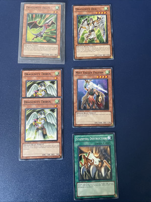 Yu Gi Oh 6 Card Lot Structure Deck Dragunity Legion 1st Edition, 1 Foil -image