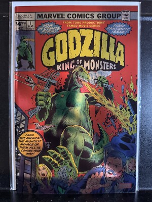 Godzilla #1 Foil Facsimile Edition (2024 Marvel) Free Combine Shipping-image