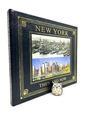 EASTON PRESS New York Then and Now Leather NY Album Folio Big Apple Marcia Reiss-image