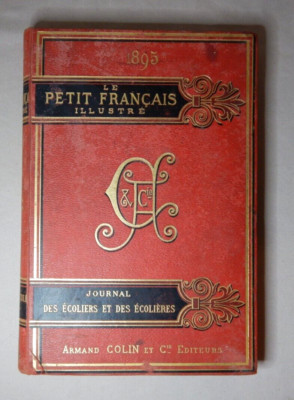 LE PETIT FRANCAIS ILLUSTRE JOURNAL 1895 ARMAND COLIN LEATHER BOUND ANNUAL-image