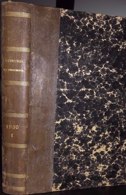 Journal for Examination of Food Dr. Bomer...1930 Publisher Berlin ABE-image