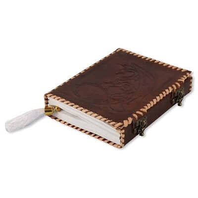 Wellbourne Leather Bound Journal Handmade Notebook w/Unlined Paper 8