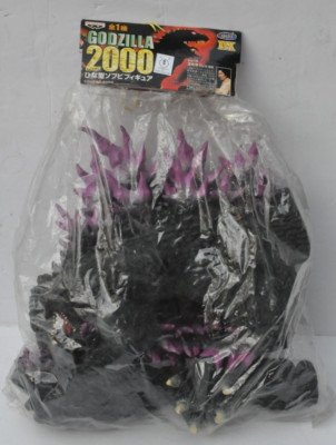 2000 BANPRESTO 10” GODZILLA Large Millennium Figure BLACK NEW IN BAG Sealed !!-image