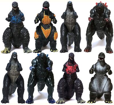 Set of 8 Godzilla Toys Movable Joint Birthday Kids 2019 Action Figures King o...-image