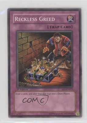 2005 Yu-Gi-Oh! Dragon's Roar Structure Deck 1st Edition Reckless Greed 0y59-image