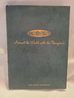 AROUND THE WORLD WITH THE THOMPSON'S - LEATHER - ©1960 - Diary - VERY RARE-image