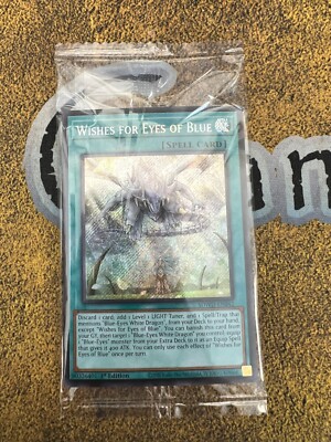 Yugioh SEALED Wishes for Eyes Of Blue SDWD-EN042 Secret Rare 1st Edition!!-image