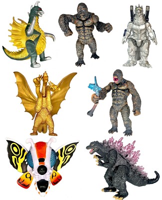 Brand New Set of 7 King Kong vs Godzilla Toys Action Figures Birthday Gift-image