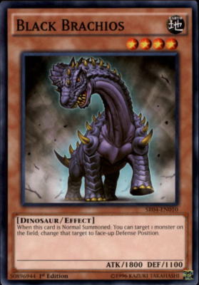 2017 Yu Gi Oh Dinosmashers Fury Structure Deck #SR04EN010 Black Brachios C-image